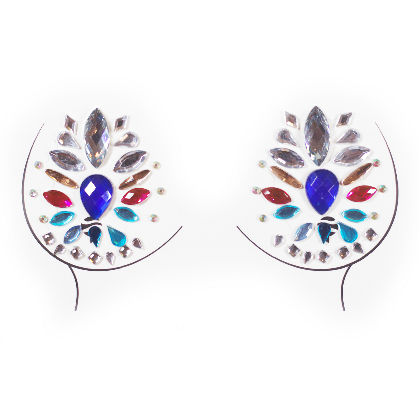 Azure Skies - Multi-Colored Jewel Pasties