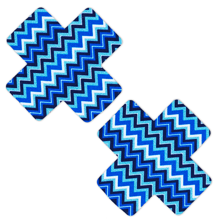 Out of the Blue - Zig Zag Cross Pastie