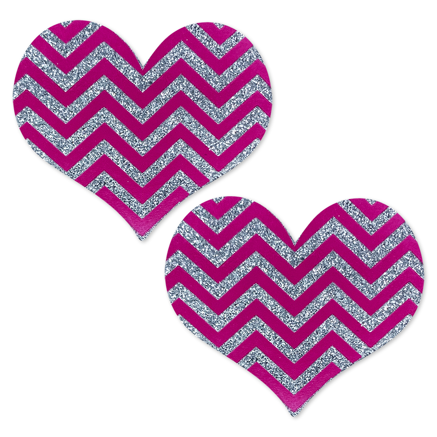 Pixie Dust - Glitter Chevron Heart Pastie