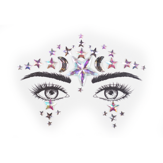 Second Star to The Left - Iridescent Crystal Face Jewels